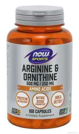 Аргинин и Цитрулин 500/250 мг х 100 капсули Now Foods Sports | Arginine + Citrulline