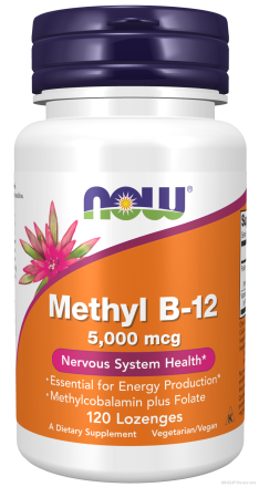 Метил Б-12 Метилкобаламин 5000 мкг х 120 дражета Now Foods | Methyl B-12