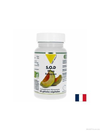 СОД Супер Оксид Дисмутаза 20 мг x 60 капсули ВИТАЛ ПЛЮС | Vit'all + SOD Super Oxide Dismutase