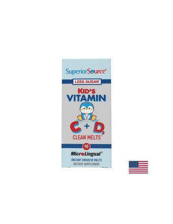 Витамин Ц + Витамин Д  за деца х 90 сублингвални таблетки Superior Source