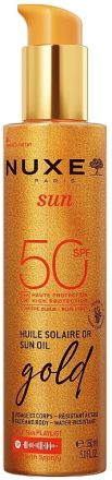 НУКС СЪН Слънцезащитно олио за тен със златни частици SPF50 150 мл | NUXE Sun