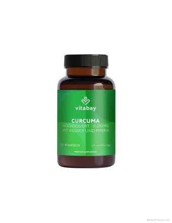 Куркума екстракт +  черен пипер х 90 таблетки Vitabay | Turmeric & Black Pepper