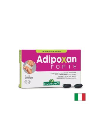 КЛА + Уакаме за отслабване и метаболизъм х 30 капсули Naturando | Adipoxan Forte
