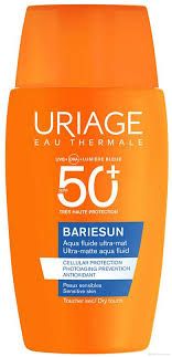 БАРИЕСЪН Ултра Матиращ слънцезащитен аква флуид за лице SPF50+ 50 мл ЮРИАЖ | URIAGE Bariesun