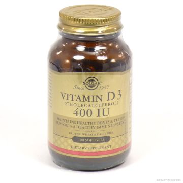 ВИТАМИН Д3 400IU х 100 капсули СОЛГАР | VITAMIN D3 SOLGAR