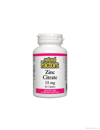 Цинк цитрат 15мг x 90 таблетки Natural Factors | Zinc Citrate