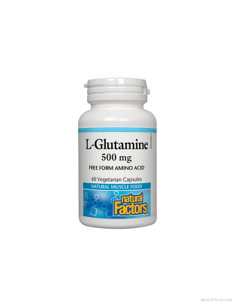 Л-глутамин 500мг 60 капсули Natural Factors | L-Glutamine