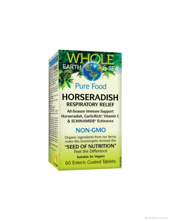 Whole Earth & Sea® Хрян Комплекс х 60 таблетки Natural Factors|Horseradish