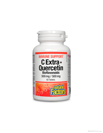 Витамин Ц 500мг + Кверцетин 500мг х 60 таблетки Natural Factors | Immune Support