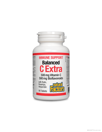 Витамин Ц 500мг + биофлавоноиди 500мг х 90 таблетки Natural Factors | Immune Support