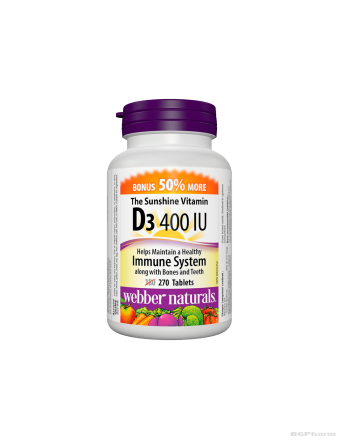Витамин Д3 400IU х 270 таблетки Webber Naturals | Vitamin D3
