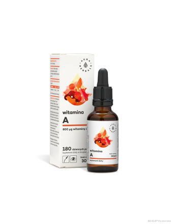 Витамин А (ренинил палмитат) х 30мл капки Aura Herbals (имунитет, кожа, зрение)