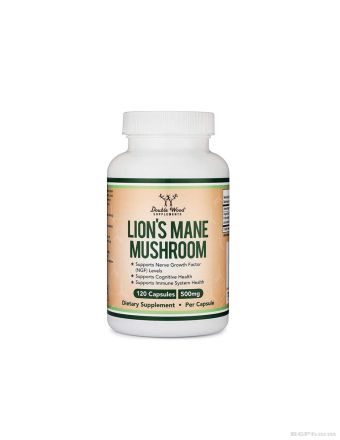 Лъвска грива екстракт х 120 капсули Double Wood | Lion’s Mane Mushroom