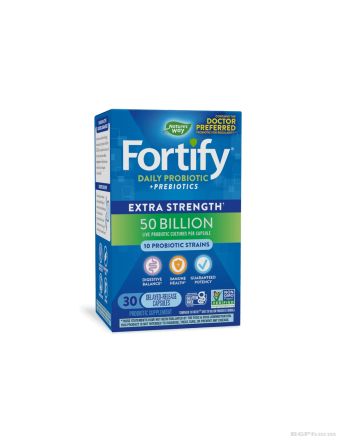 Fortify™ Probiotic Extra Strength Симбиотик високодозиран 50 милиарда CFU х 30 капсули Nature's Way