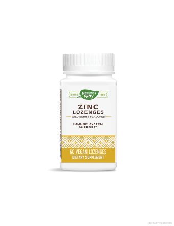 Цинк + Ехинацея и Витамин Ц х 60 таблетки за смучене Nature’s Way | Zinc Lozenges