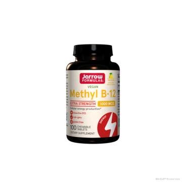 Витамин Б12 Метилкобаламин 1000 мкг х 100 дъвчащи таблетки ДЖАРОУ | Jarrow Formulas Methyl B-12
