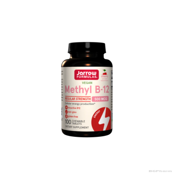 Витамин Б12 Метилкобаламин 500 мкг х 100 дъвчащи таблетки ДЖАРОУ | Jarrow Formulas Methyl B-14