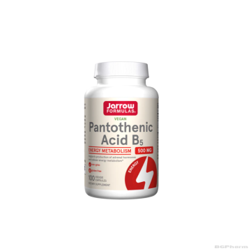 Пантотенова Киселина (Витамин Б5) 500мг х 100 капсули ДЖАРОУ | Jarrow Formulas Pantothenic Acid B5