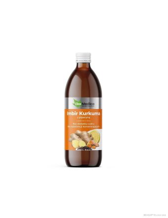 Сок от джинджифил и куркума с черен пипер х 500 мл EkaMedica