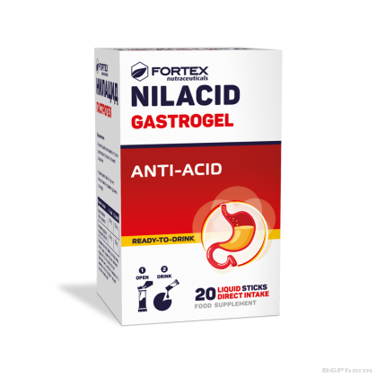 НИЛАЦИД ГАСТРОГЕЛ ДИРЕКТ х 20 сашети против киселини и рефлукс ФОРТЕКС | FORTEX