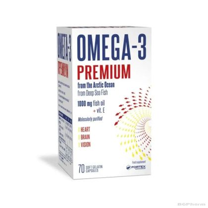 ОМЕГА 3 ПРЕМИУМ 1000 мг х 70 капсули ФОРТЕКС | FORTEX