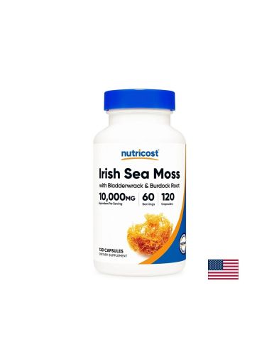 Ирландски мъх + фукус + репей х 120 капсули Nutricost