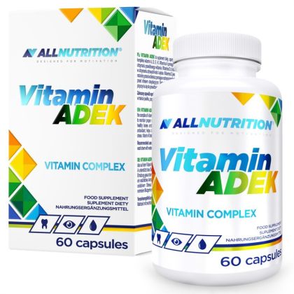 Витамин А + Д3 + Е + К2 х 60 капсули Allnutrition | Vitamin ADEK