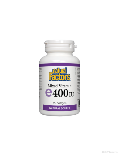 Витамин Е (токофероли микс) х 90 капсули Natural Factors | Vitamin E