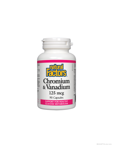 Хром и Ванадий х 90 капсули Natural Factors | Chromium & Vanadium