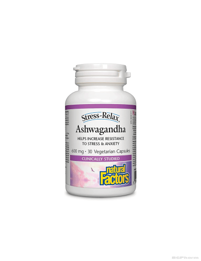 Ашваганда 600мг х 30 капсули Natural Factors | Ashwagandha Sensoril