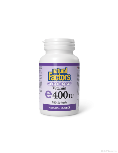 Витамин E 400IU х 180 софтгел капсули Natural Factors | Clear Base Vitamin E
