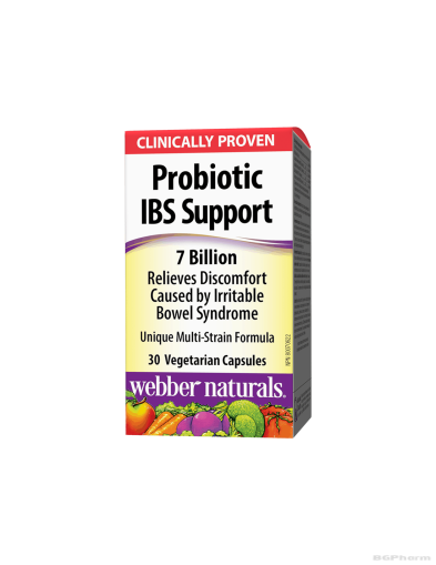 Пробиотик IBS Support при чревни проблеми 4 щама, 7 млрд. 30 капсули Webber Naturals