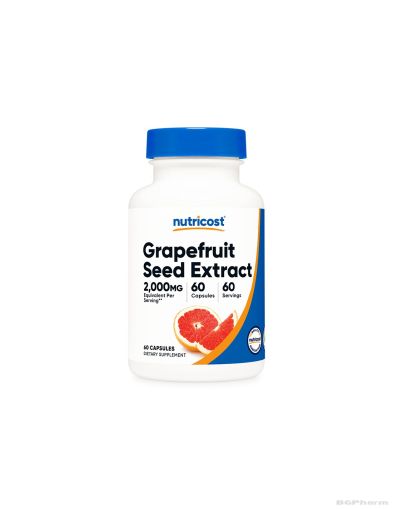 Грейпфрут семена екстракт 500 мг х 60 капсули Nutricost | Grapefruit Extract