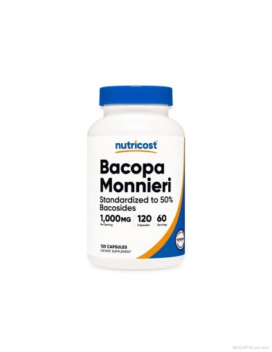 Бакопа Мониери ( Брахми ) екстракт 500мг х 120 капсули Nutricost | Bacopa Extract