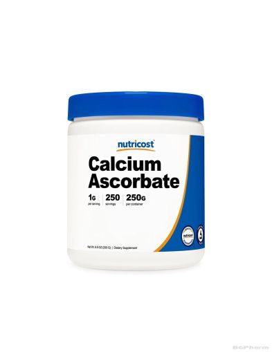Витамин Ц - Калциев аскорбат на прах 250 гр Nutricost | Calcium Ascorbate