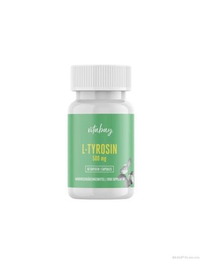 Л-Тирозин 500 мг х 60 капсули Vitabay | L-Tyrosine