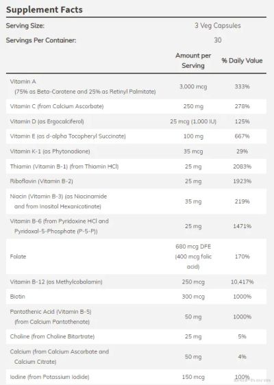 АДАМ Мултивитамини за Мъже х 180 меки капсули Now Foods | Adam Men Multies