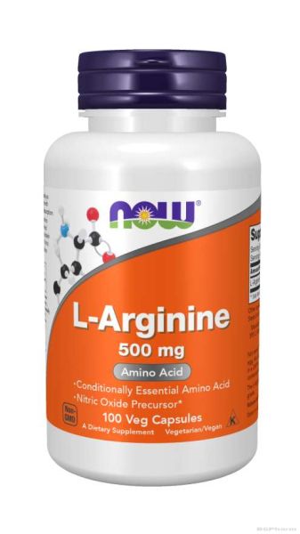Л-Аргинин 500 мг х 100 Капсули Now Foods | L-Arginine