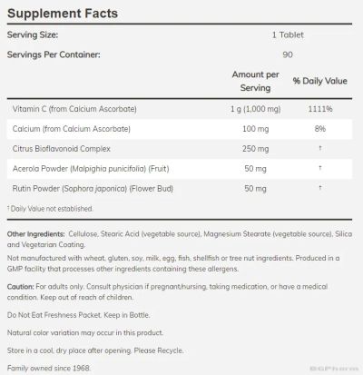 Витамин Ц 1000 Комплекс х 180 таблетки Now Foods | Vitamin C Buffered Complex