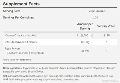 Витамин Ц 1000 мг + биофлавоноиди х 100 таблетки Now Foods | Vitamin C