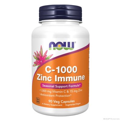 Витамин Ц 1000 + Цинк х 90 капсули Now Foods | Vitamin C + Zinc