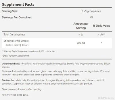 Коприва корен екстракт 250 мг х 90 капсули Now Foods | Stringing Nettle