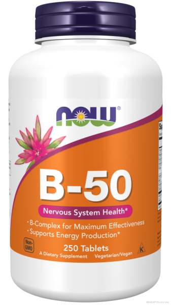 Витамин Б50 Комплекс х 250 таблетки Now Foods | Vitamin B 50 Complex