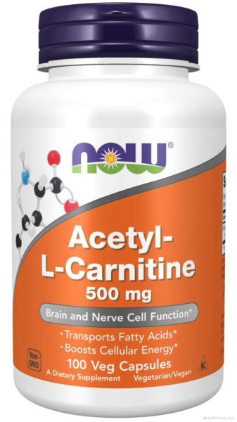 Ацетил Л-Карнитин 500 мг  х 100 капсули Now Foods | Acetyl L-Carnitine