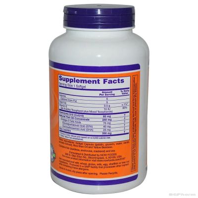 Коензим Q10 60 мг + Омега 3 х 60 меки капсули Now Foods | Coenzyme Q10 + Omega