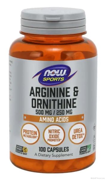 Аргинин и Цитрулин 500/250 мг х 100 капсули Now Foods Sports | Arginine + Citrulline