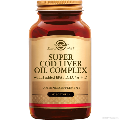 СУПЕР МАСЛО ОТ ЧЕРЕН ДРОБ НА ТРЕСКА ( Омега 3 Комплекс ) х 60 капсули СОЛГАР | SOLGAR Fish Oil