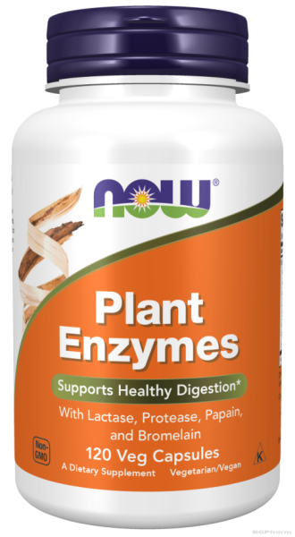 Растителни храносмилателни ензими х 120 капсули Now Foods | Plant Enzymes
