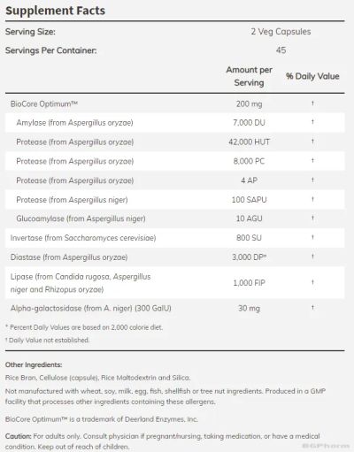 ОПТИМАЛ ДАЙДЖЕСТ Храносмилателни ензими комплекс х 90 капсули Now Foods | Optimal Digest