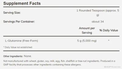 Л-Глутамин на прах 1000 гр Now Foods | L-Glutamine
